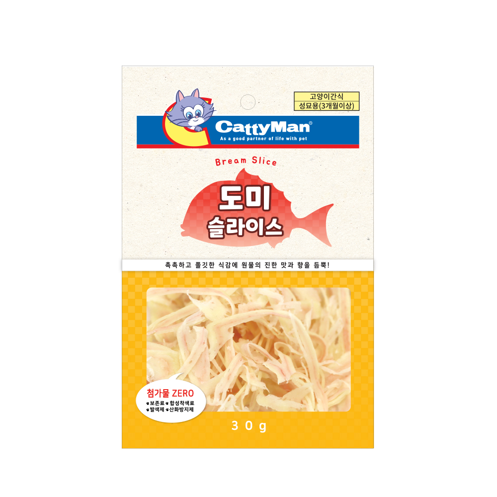 캐티맨 맛살 슬라이스 (도미) 30g