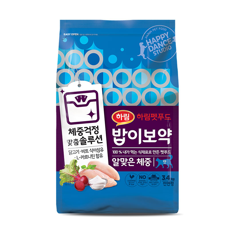 [마시꾸냥 동결트릿 증정] 하림 밥이보약 캣 3.4kg (알맞은 체중)