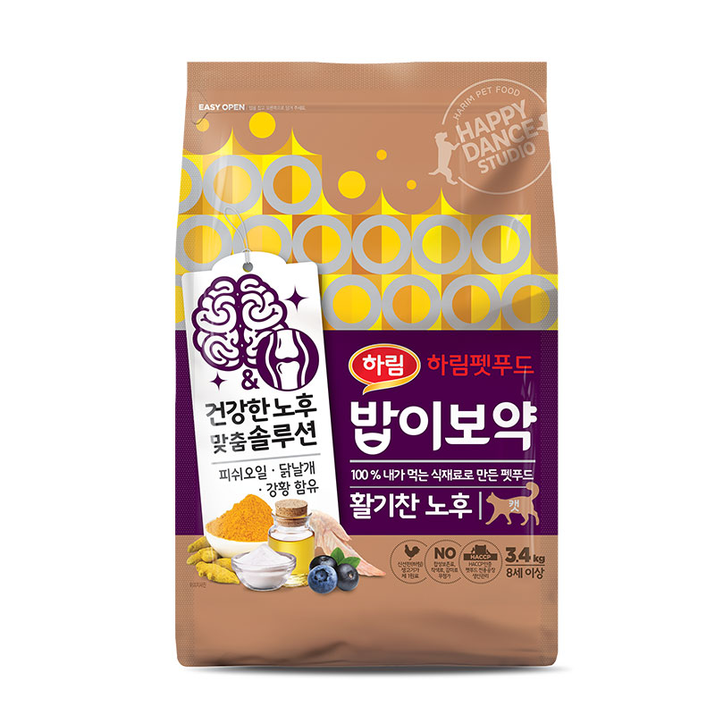 [마시꾸냥 동결트릿 증정] 하림 밥이보약 캣 3.4kg (활기찬 노후)
