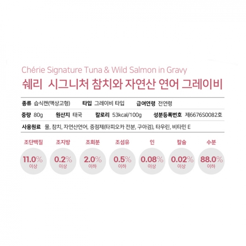 쉐리 캔 시그니처 그레이비 80g (맛선택) - 24개